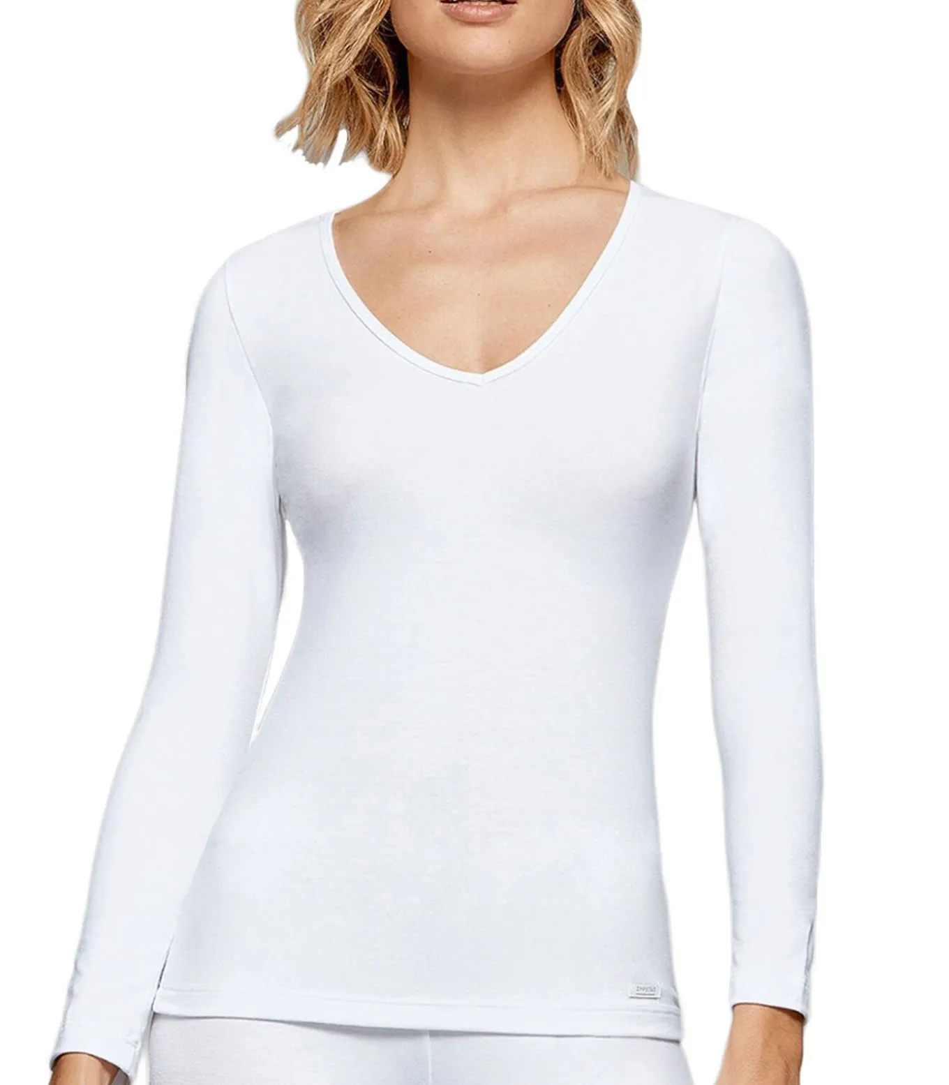 Shirt met V-hals en lange mouwen Thermo