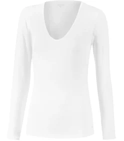 Shirt met V-hals en lange mouwen met innovatieve temperatuurregeling