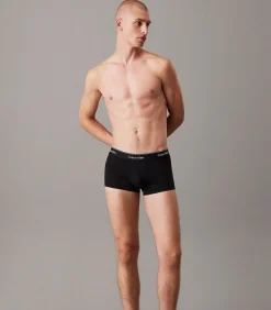 short 3 pack icon cotton stretch low rise trunks black