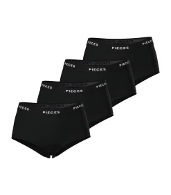 short 4 pack pclogo lady boxer black