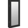 Sieradenkast met spiegel wandgemonteerd 30x8,5x67 cm zwart