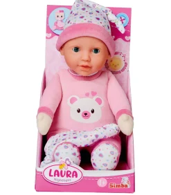 Simba babypop Laura met nachtlampje en muziek, 30cm knuffelpop