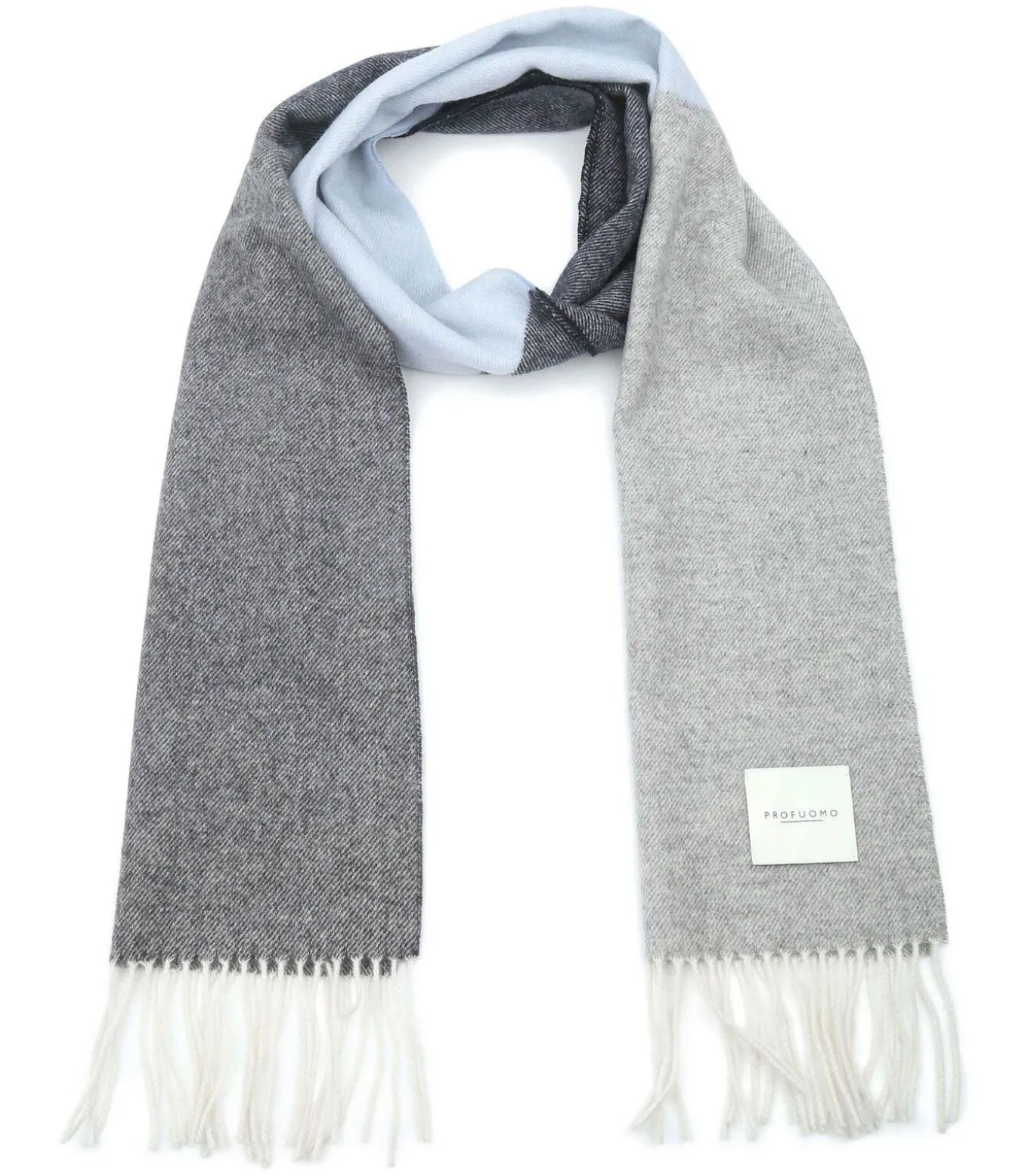 Sjaal Lamswol Grijs Blauw