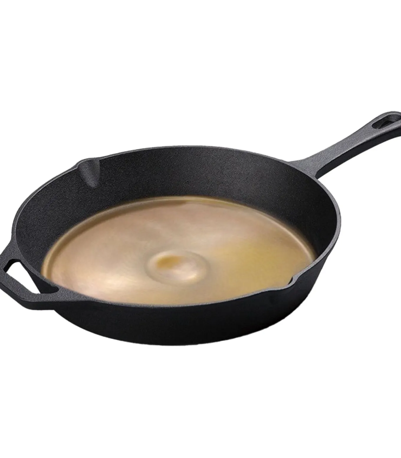 Skillet gepolijst gietijzer - koekenpan - PFAS vrij - geschikt voor alle warmtebronnen incl. BBQ en inductie