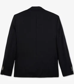 Slanke fit marineblauw 100% wollen blazer