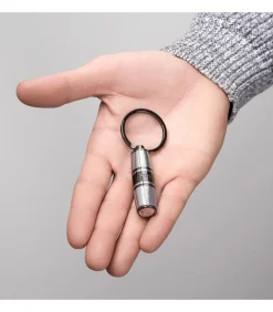 Sleutelhanger Bold Stripe Chrome & Gun