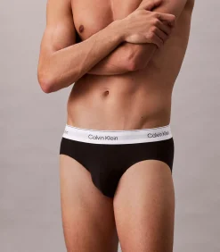 slip 3 pack icon cotton stretch hip briefs black