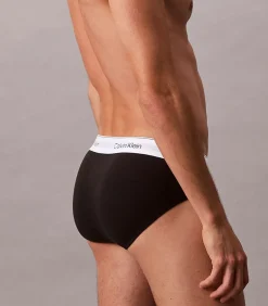 slip 3 pack icon cotton stretch hip briefs black