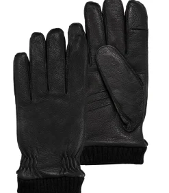 SmarTouch herenhandschoenen van elastisch leer Zwart