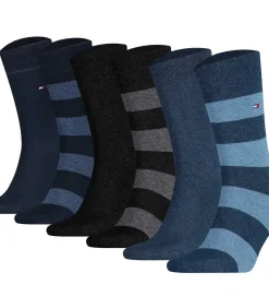 sokken 6 paar rugby sock black / dark navy / jeans