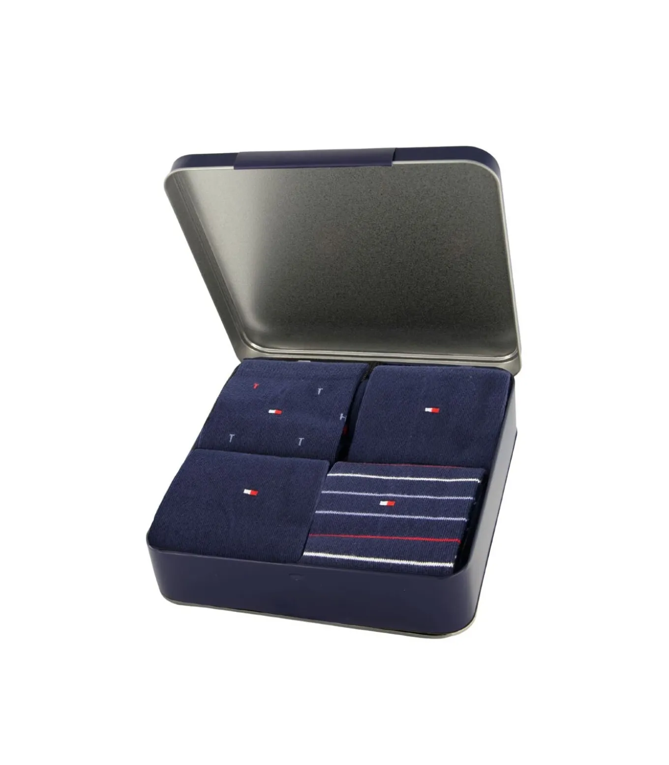 sokken 4 paar tin giftbox sock navy