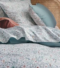 Sous l'océan - Laken in katoen perkal met print 180x290