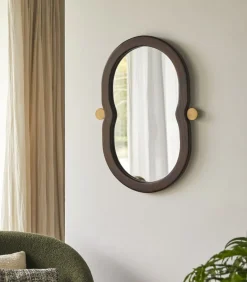 Spiegel in mindihout 80x50 cm Agate