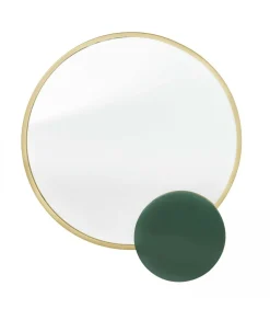 Spiegel met geëmailleerd detail, 67 cm