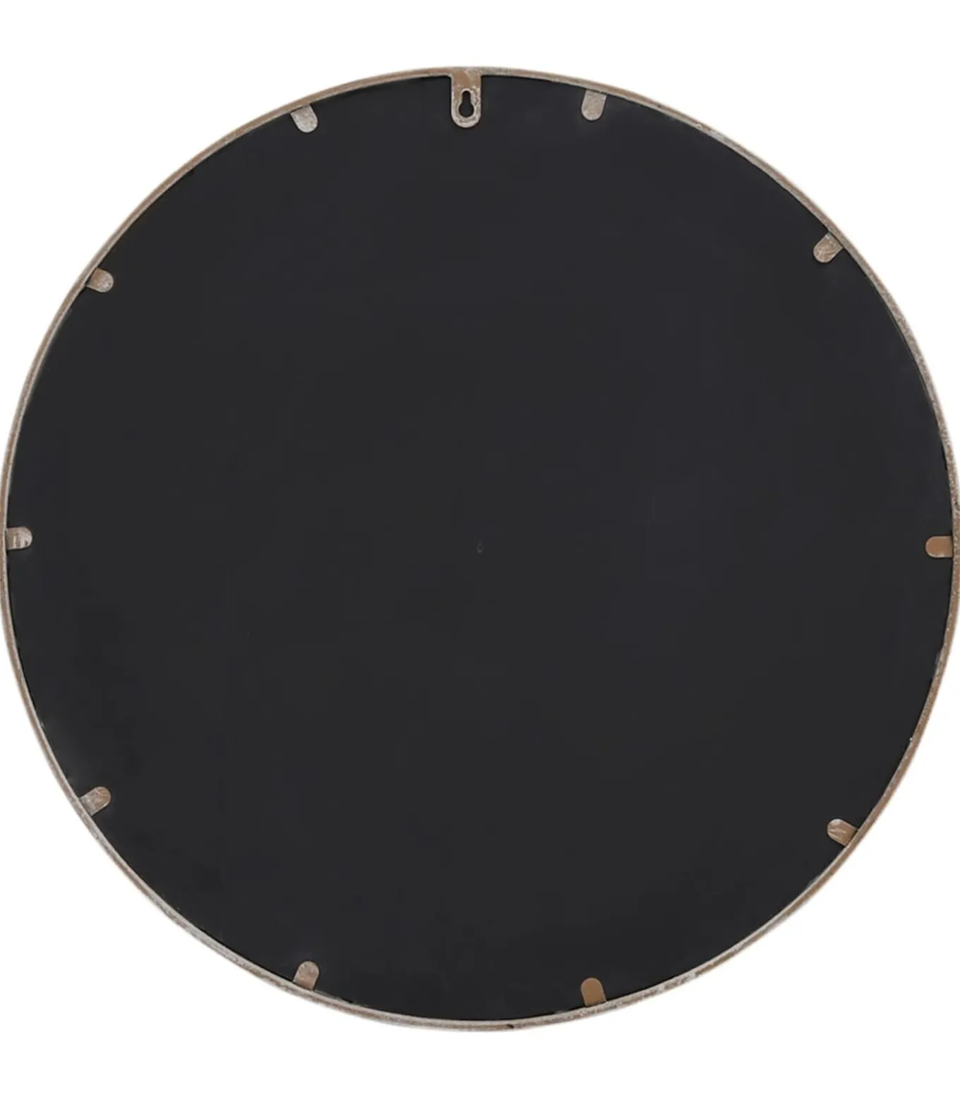 Spiegel rond 40x4 cm ijzer zandkleurig