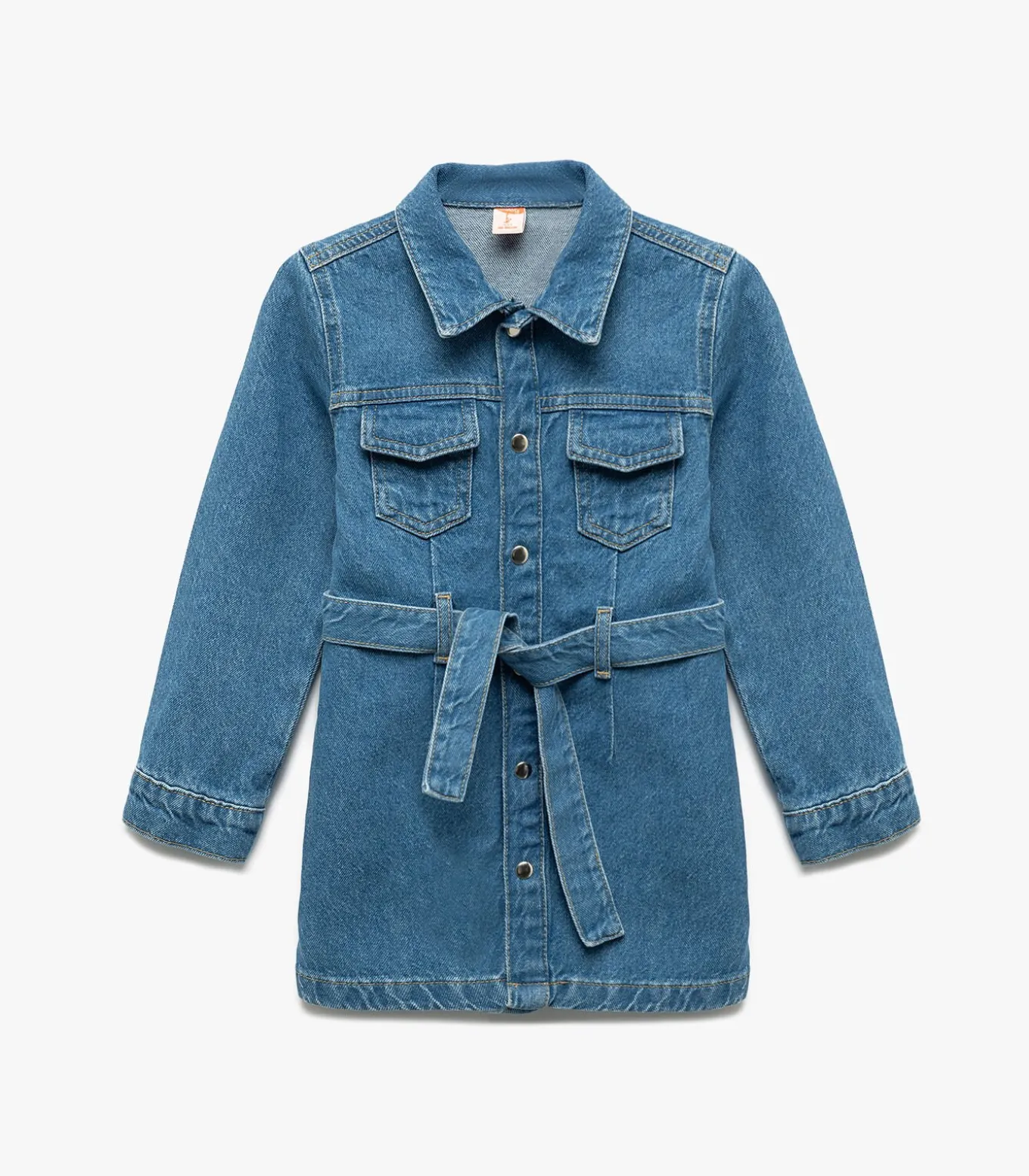 Spijkerjurk Meisjes Ceintuur Zakdetails