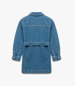 Spijkerjurk Meisjes Ceintuur Zakdetails