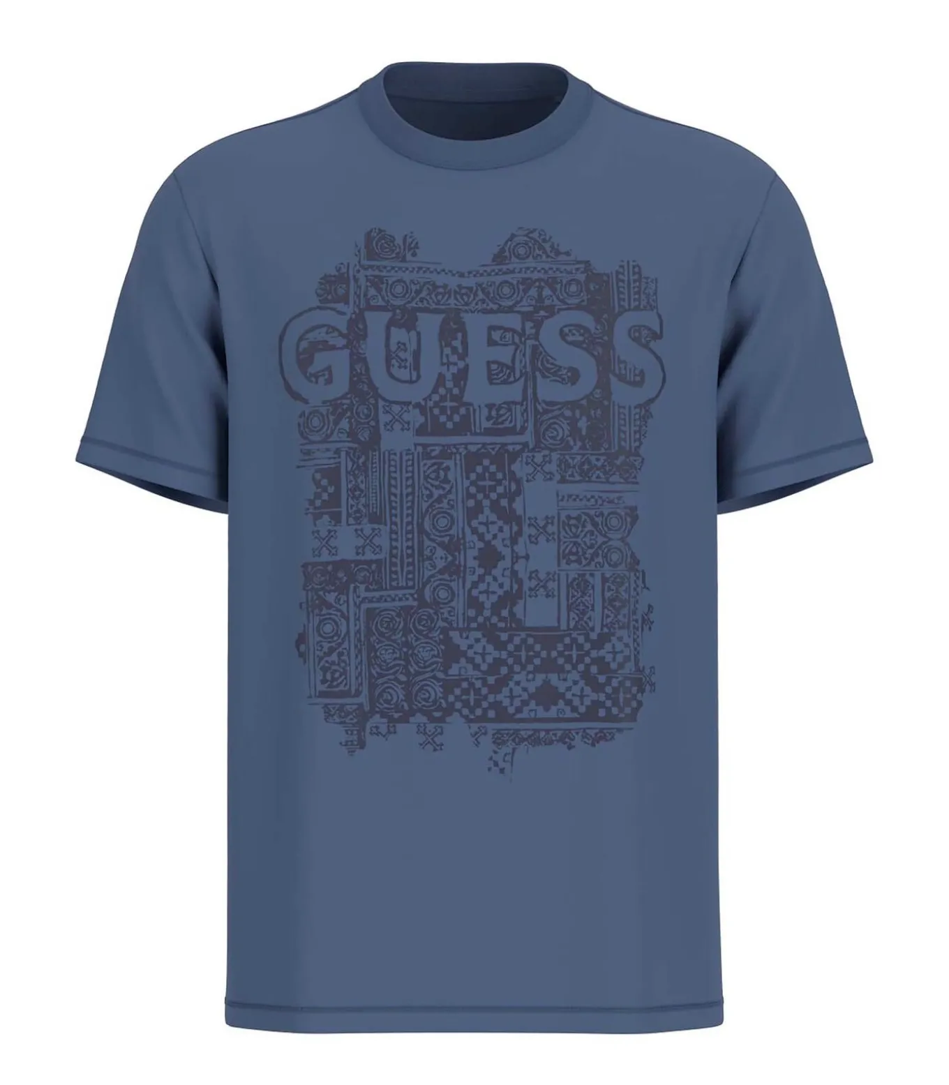 Ss Cn Guess Flock Box Tee