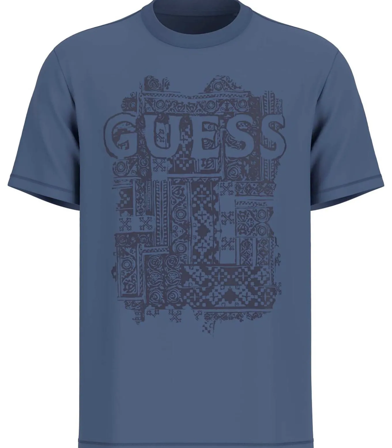 Ss Cn Guess Flock Box Tee