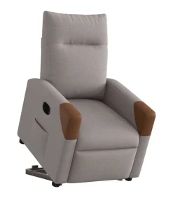 Sta-op-stoel elektrisch verstelbaar stof taupe