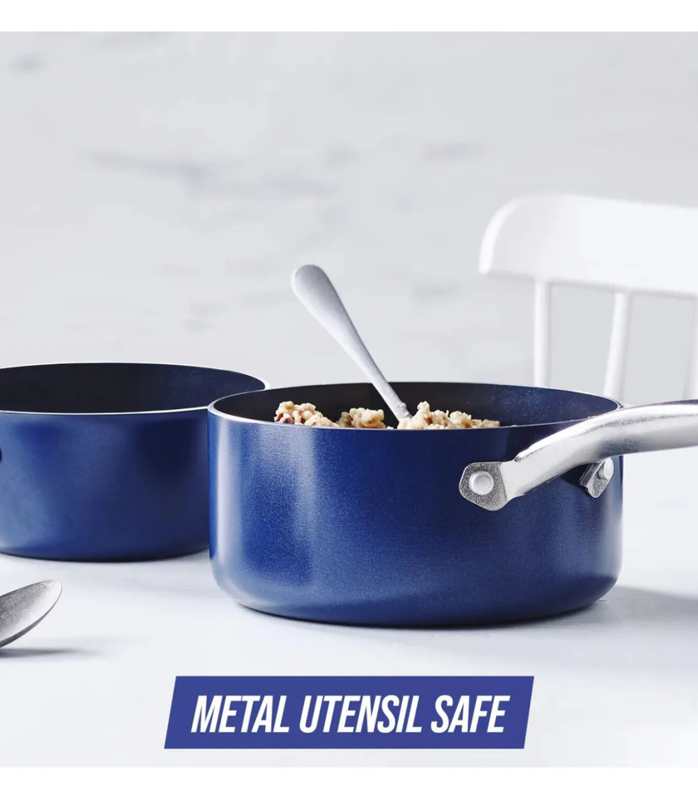 Steelpannenset - ø 15 en ø 18 cm - Keramische anti-aanbaklaag