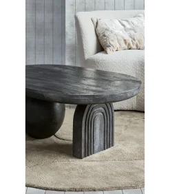 Steppe Salontafel - Mango Hout - Zwart - 38x110x72