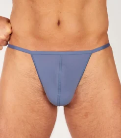 string plumes g-string midblue