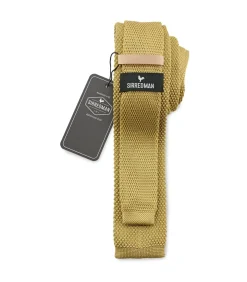 Stropdas gebreid okergeel