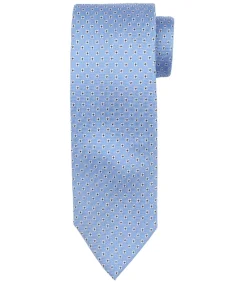 Stropdas Zijde Bloem Blauw