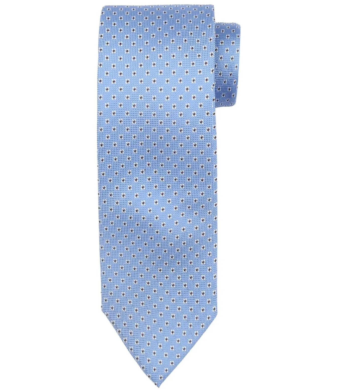 Stropdas Zijde Bloem Blauw