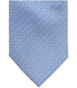 Stropdas Zijde Bloem Blauw