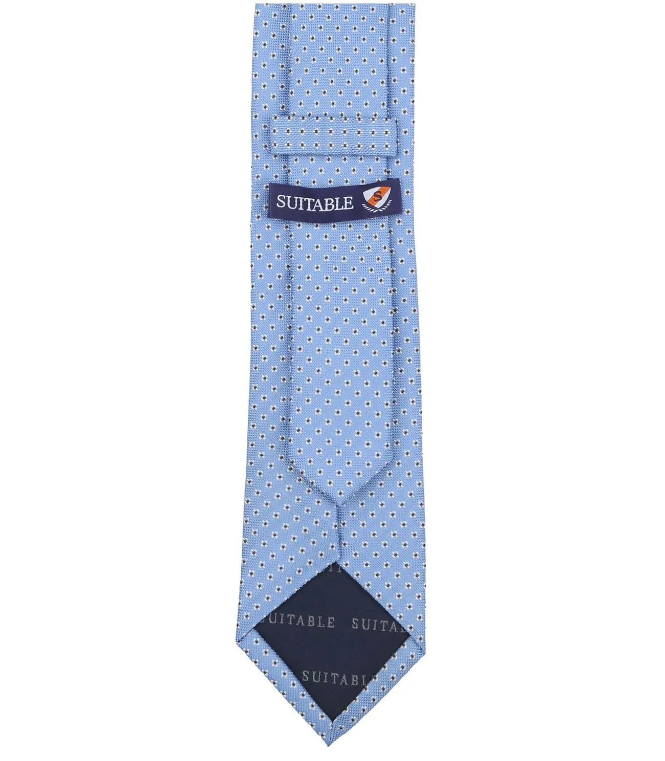 Stropdas Zijde Bloem Blauw