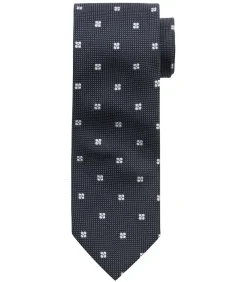 Stropdas Zijde Bloem Navy