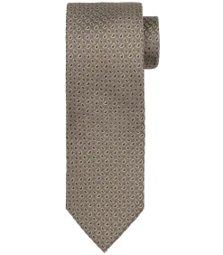 Stropdas Zijde Paisley Beige