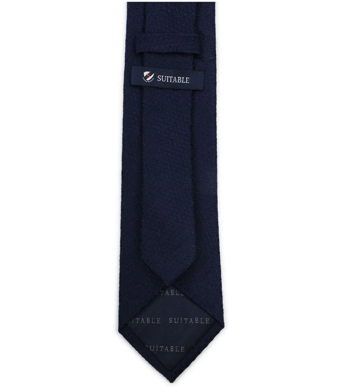 Stropdas Zijde Rough Oxford Navy