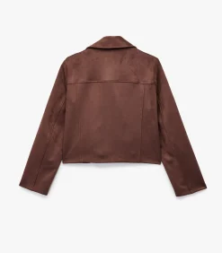 Suède Crop Jasje Lang Bruin