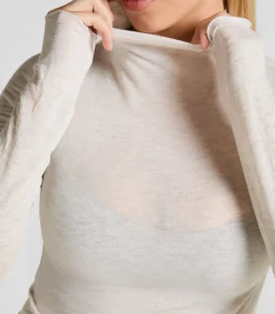 super soft Turtleneck shirt met Cashmere