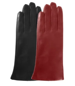 Tactiele leren dameshandschoenen met zwarte voering