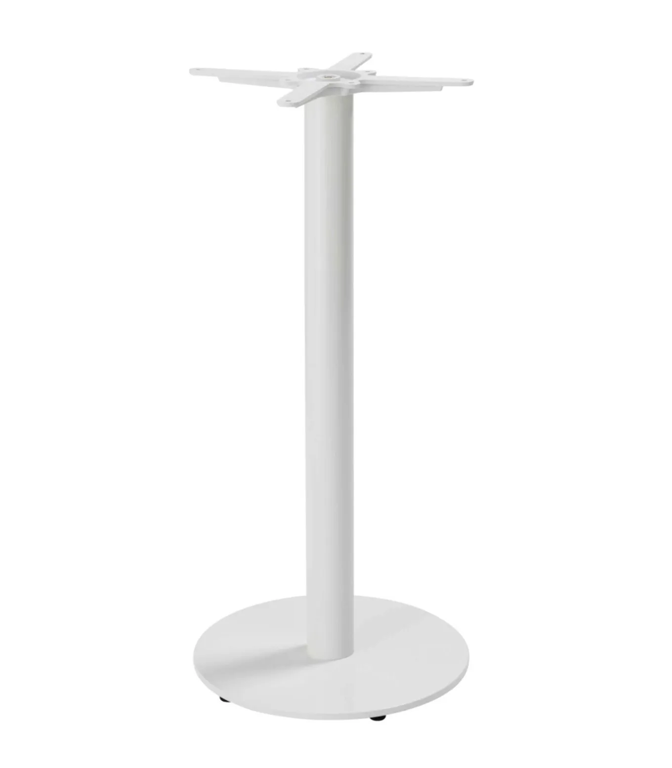 Tafel hoog rond 60 cm witte poot en terrazzo bekleding