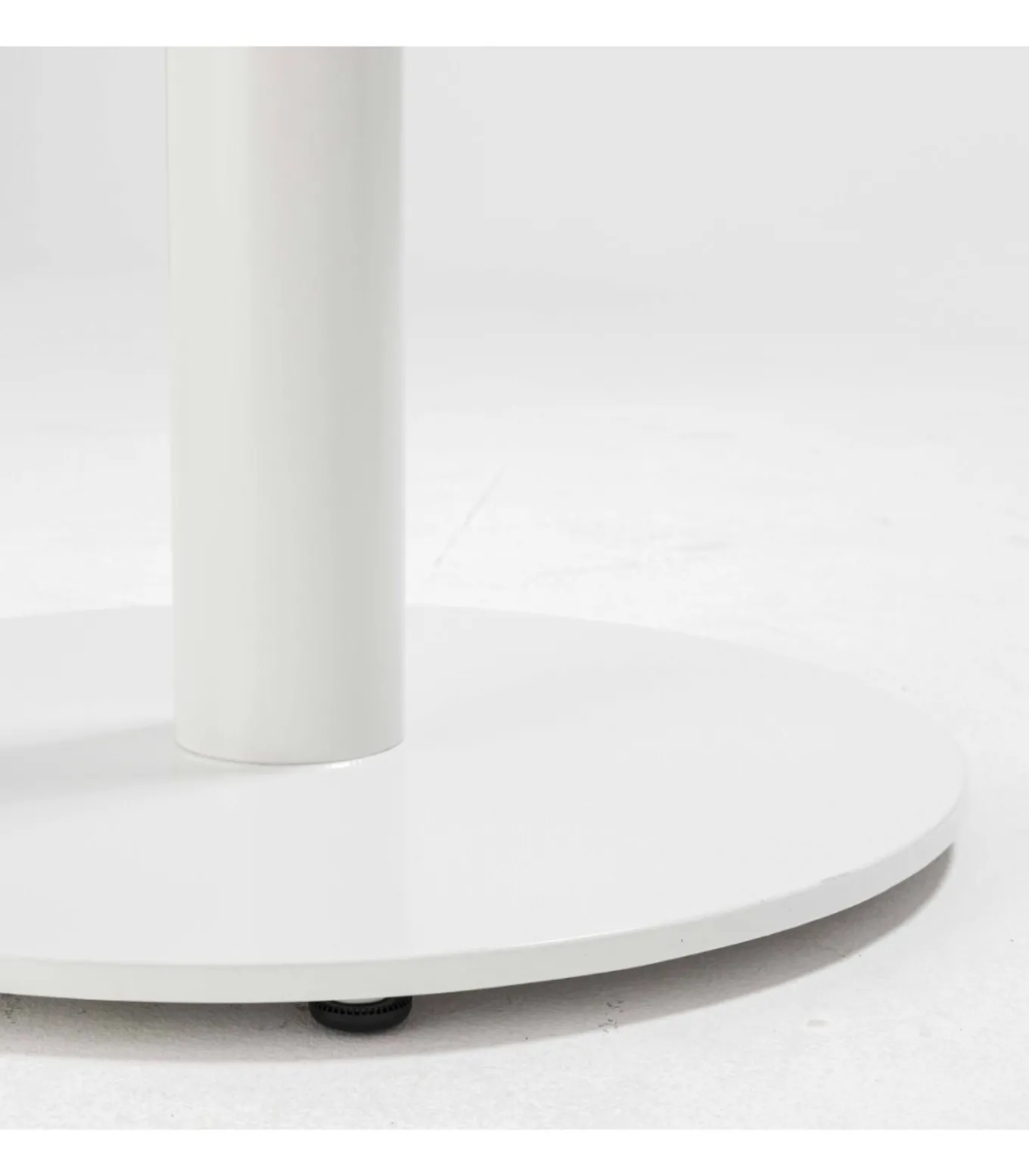 Tafel hoog rond 60 cm witte poot en terrazzo bekleding
