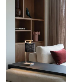 Tafellamp Boston - Bruin - 17x18x44cm