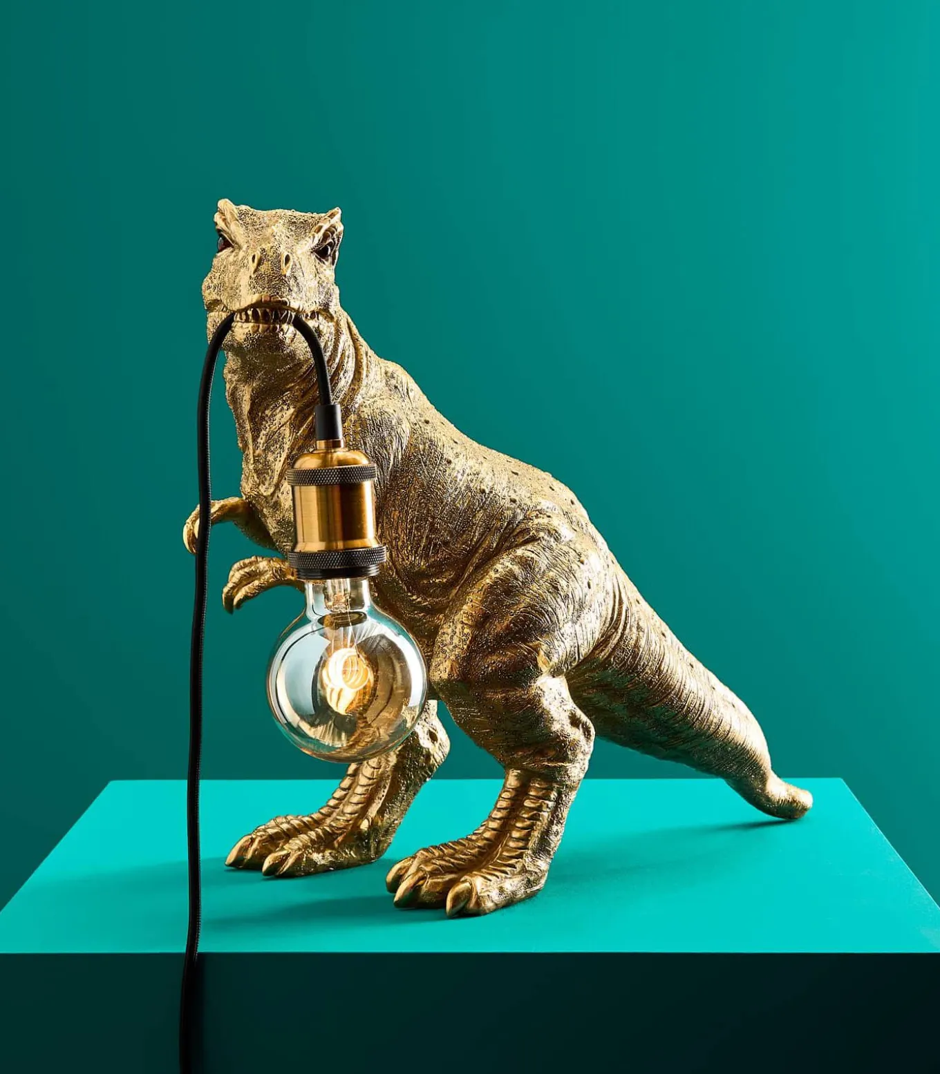 Tafellamp Dinosaurus Rexy/goud