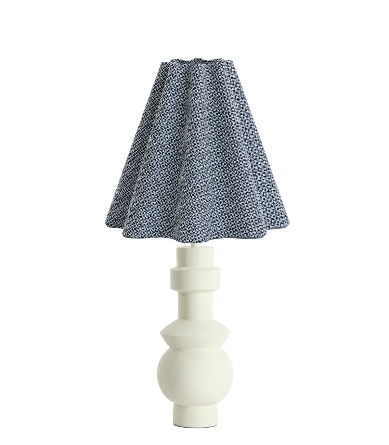 Tafellamp Esino/Bezaha - Crème/Wit - Ø40x74cm