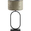Tafellamp Jamiri/Chelsea - Zwart/Zilver - Ø30x67cm