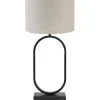 Tafellamp Jamiri/Livigno - Zwart/Naturel - Ø30x67cm