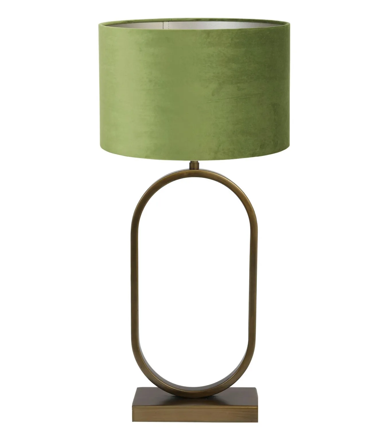 Tafellamp Jamiri/Velours - Ant, Brons/Donkergroen - Ø30x67cm