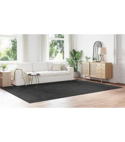 Tapijt Donkergrijs 240 x 340 cm Polypropyleen