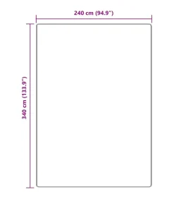 Tapijt Donkergrijs 240 x 340 cm Polypropyleen