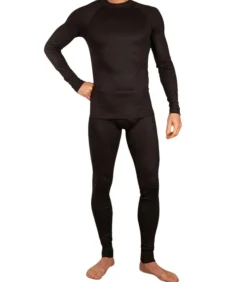 Thermobroek heren - Warme winter Thermolegging - Zwart - Wit