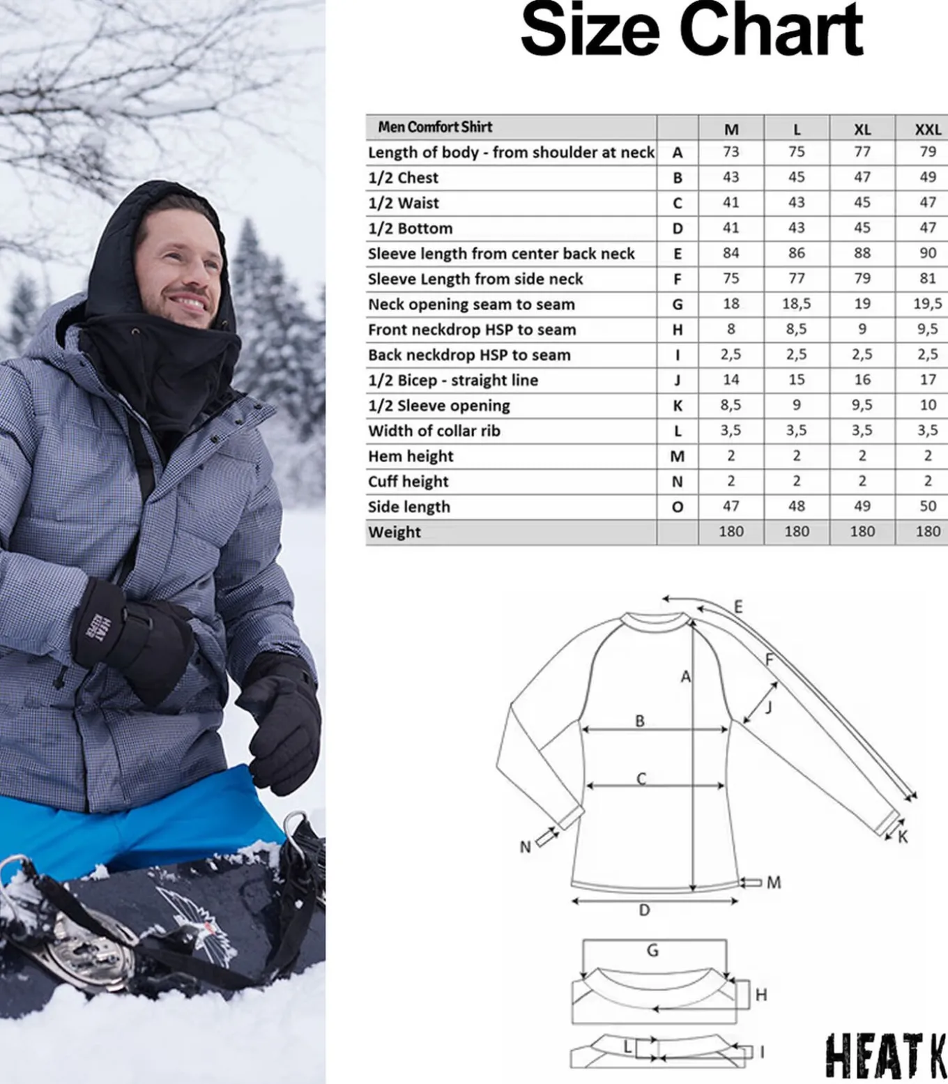 Thermoshirt Lange Mouw Heren Comfort